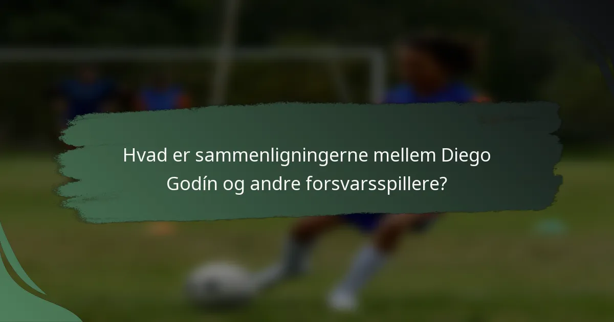 Hvad er sammenligningerne mellem Diego Godín og andre forsvarsspillere?