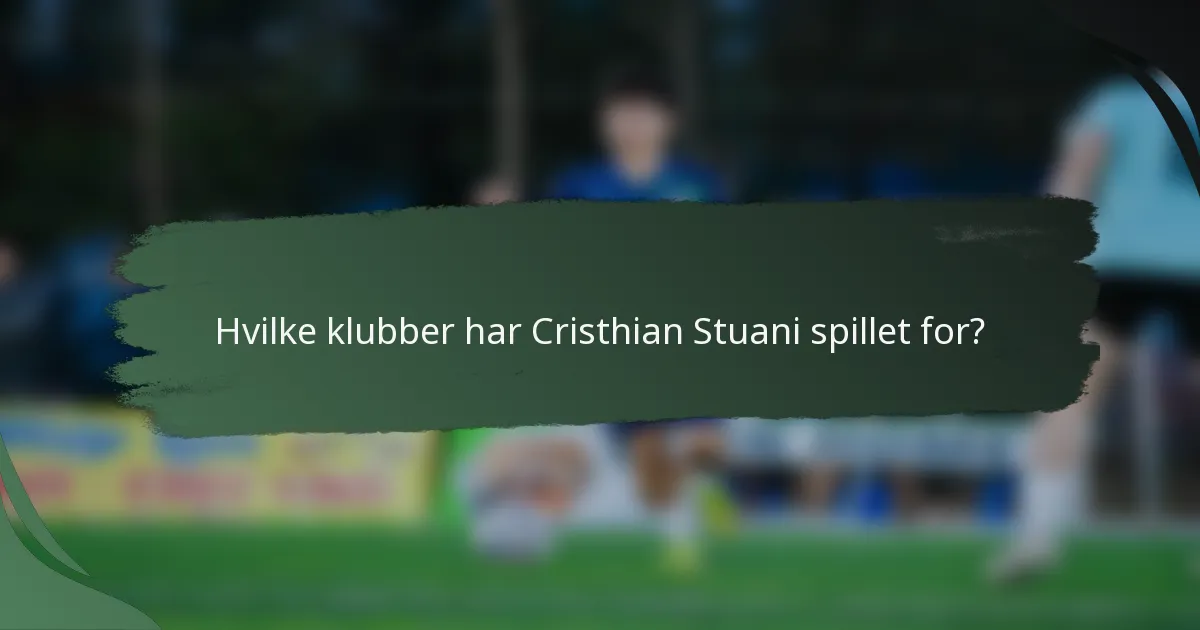 Hvilke klubber har Cristhian Stuani spillet for?