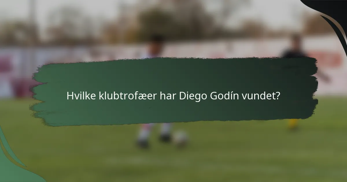 Hvilke klubtrofæer har Diego Godín vundet?