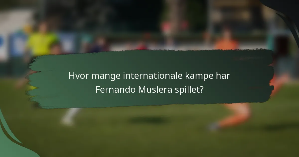Hvor mange internationale kampe har Fernando Muslera spillet?